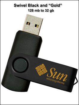 Swivel Black Flash Drive